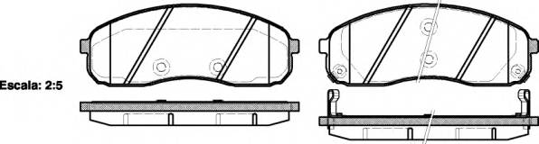 REMSA 1244.02 Комплект тормозных колодок,