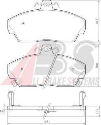 A.B.S. 36746 Комплект тормозных колодок,