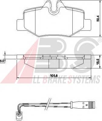 A.B.S. 37450 Комплект тормозных колодок,