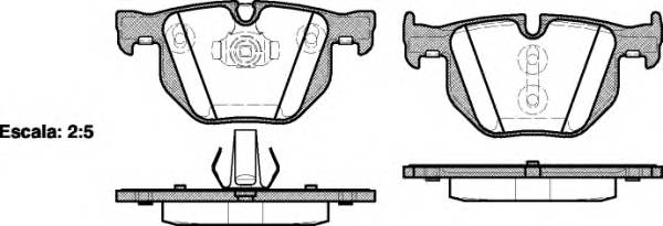 WOKING P2813.61 Комплект гальмівних колодок,