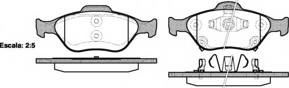 WOKING P6663.12 Комплект тормозных колодок,