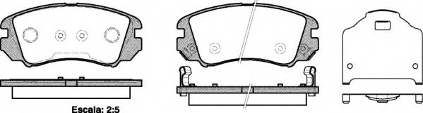 WOKING P8533.22 Комплект тормозных колодок,