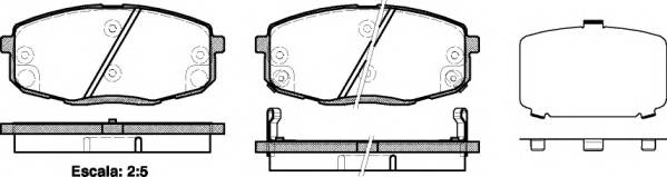 WOKING P11383.12 Комплект тормозных колодок,