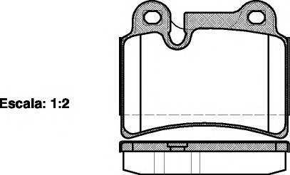 WOKING P13403.00 Комплект гальмівних колодок,