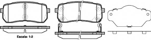 WOKING P13883.02 Комплект тормозных колодок,