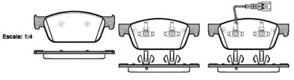 WOKING P15403.01 Комплект тормозных колодок,