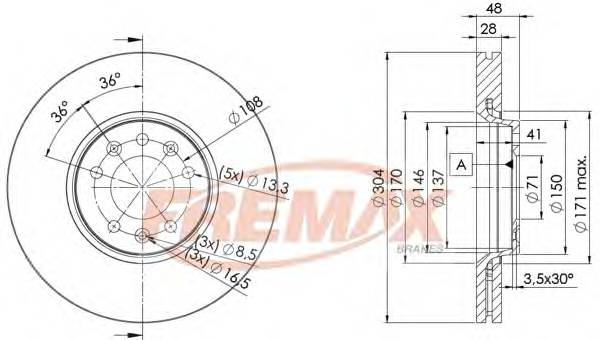 FREMAX BD-4755 Гальмівний диск