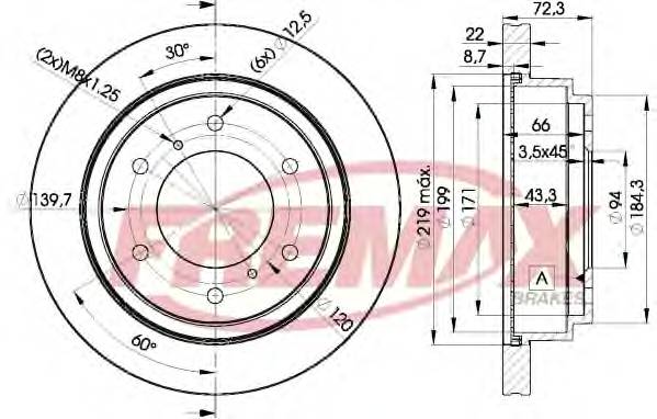 FREMAX BD-8067 Тормозной диск