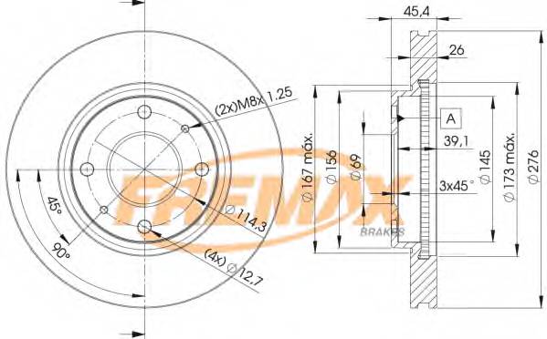 FREMAX BD-6070 Тормозной диск