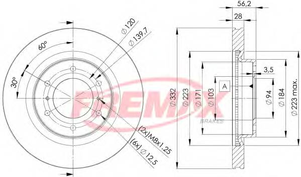 FREMAX BD-7113 Тормозной диск