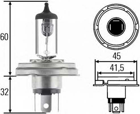 HELLA 8GJ 004 173-121 Лампа накаливания, основная