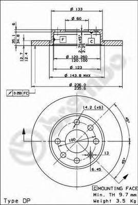 BREMBO 08.4475.10 Тормозной диск