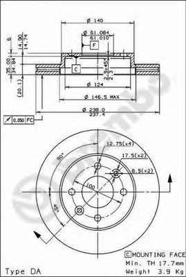 BREMBO 09.3148.14 Тормозной диск