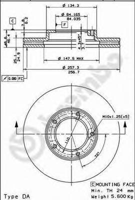 BREMBO 09.5017.10 Тормозной диск