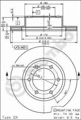 BREMBO 09.7226.11 Тормозной диск