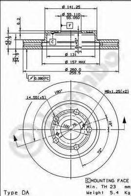 BREMBO 09.7395.11 Тормозной диск