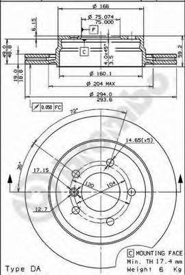 BREMBO 09.7702.11 Тормозной диск