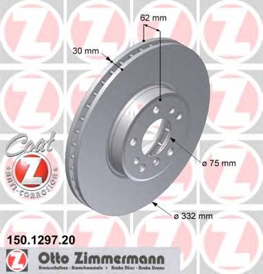 ZIMMERMANN 150.1297.20 Тормозной диск