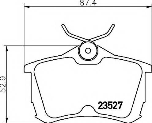 HELLA 8DB 355 009-511 Комплект тормозных колодок,