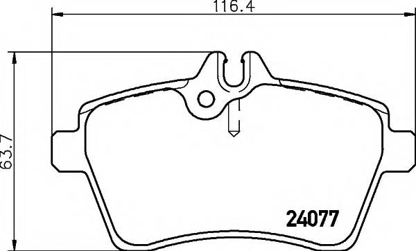 HELLA 8DB 355 011-381 Комплект тормозных колодок,