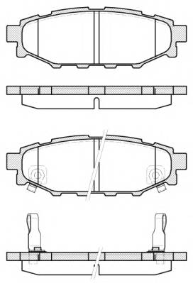 ROADHOUSE 21136.12 Комплект гальмівних колодок,