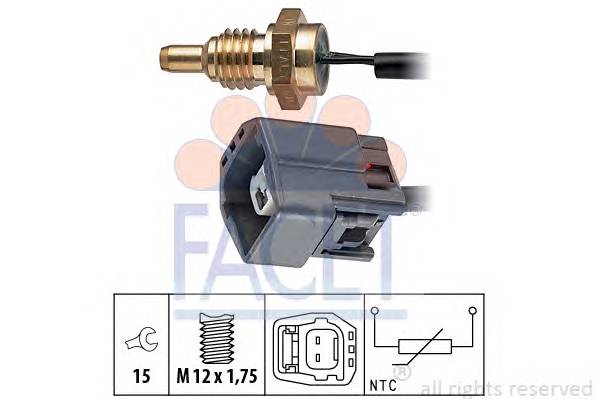 FACET 7.3295 Датчик, температура масла;