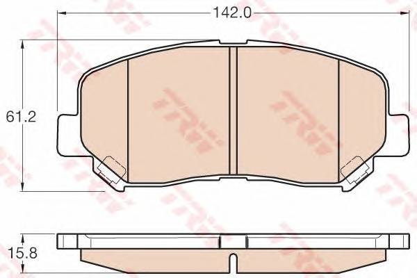 TRW GDB3562 Комплект гальмівних колодок,