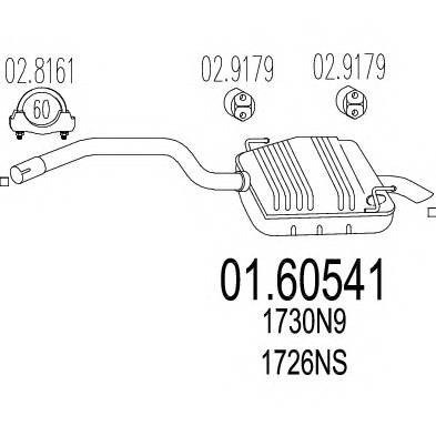 MTS 01.60541 Глушитель выхлопных газов