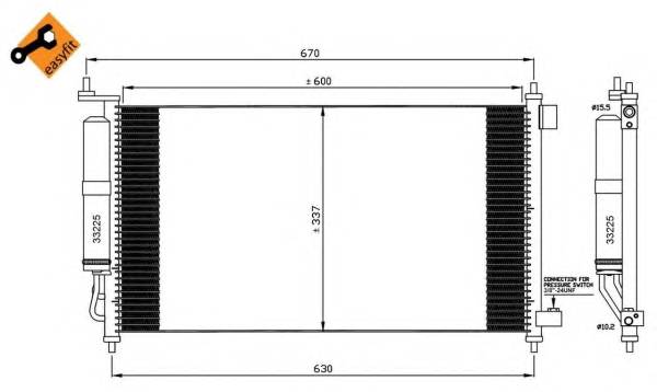 NRF 35583 Конденсатор, кондиционер