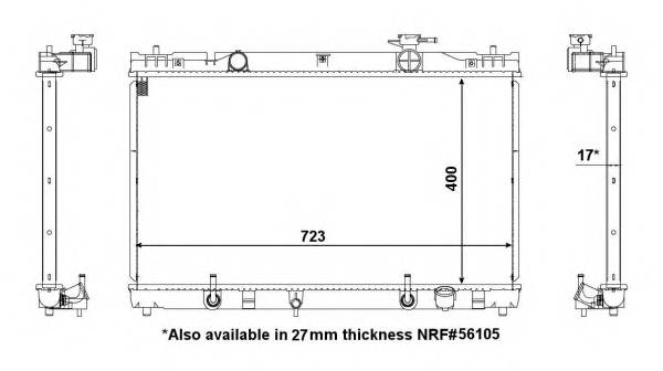 NRF 53587 Радиатор, охлаждение двигателя