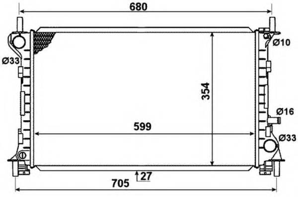 NRF 58375 Радиатор, охлаждение двигателя