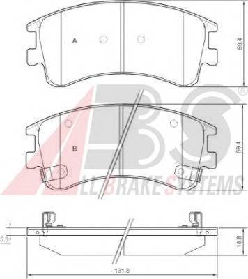 A.B.S. 37381 Комплект тормозных колодок,