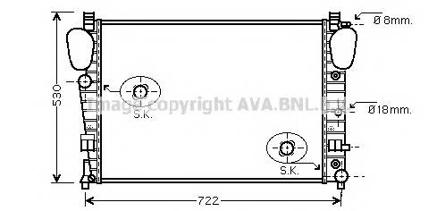 AVA QUALITY COOLING MSA2309 Радиатор, охлаждение двигателя