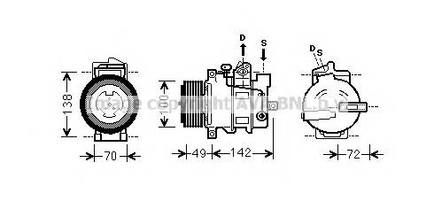 AVA QUALITY COOLING MSAK566 Компрессор, кондиционер