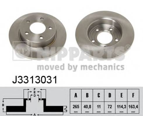 NIPPARTS J3313031 Тормозной диск