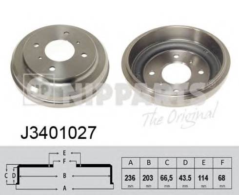 NIPPARTS J3401027 Тормозной барабан