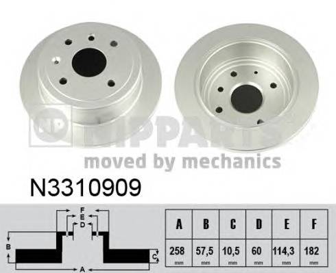 NIPPARTS N3310909 Гальмівний диск