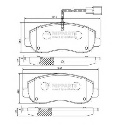 NIPPARTS N3601105 Комплект тормозных колодок,