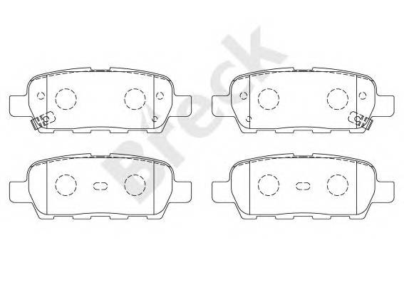 BRECK 23871 00 702 10 Комплект гальмівних колодок,