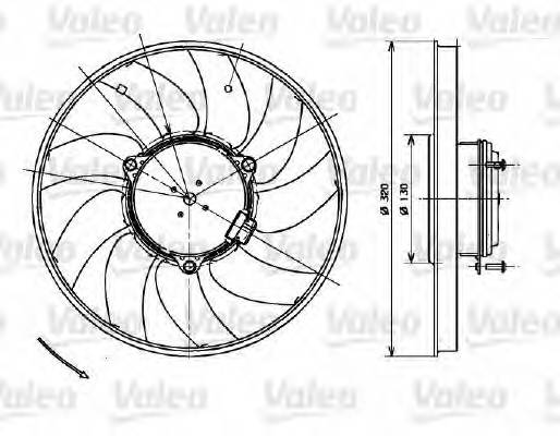 VALEO 696083 Вентилятор, охлаждение двигателя