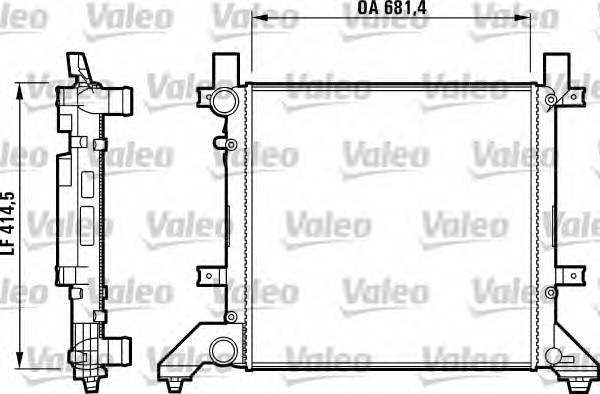 VALEO 731605 Радиатор, охлаждение двигателя