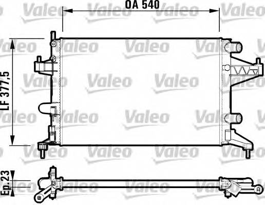 VALEO 732825 Радиатор, охлаждение двигателя