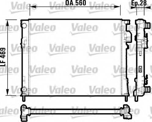 VALEO 732846 Радиатор, охлаждение двигателя