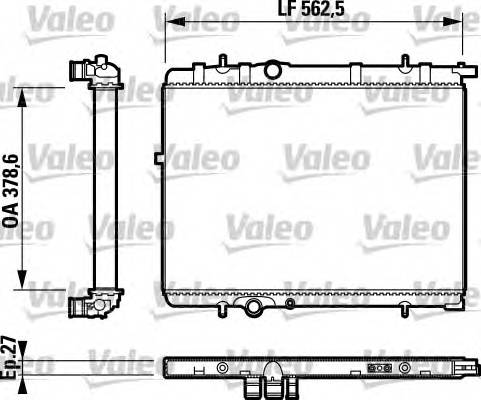 VALEO 732893 Радиатор, охлаждение двигателя