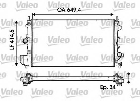 VALEO 734339 Радиатор, охлаждение двигателя