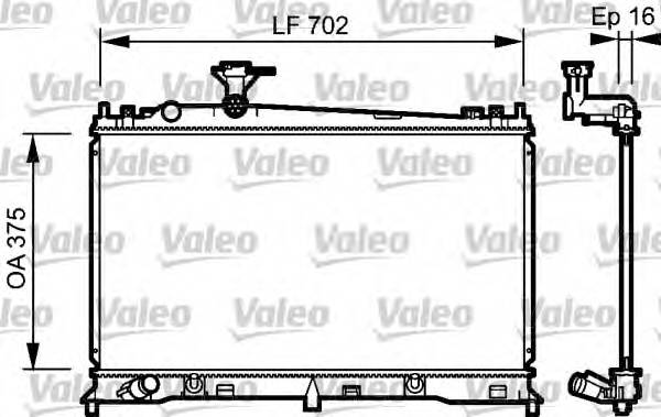 VALEO 734483 Радиатор, охлаждение двигателя