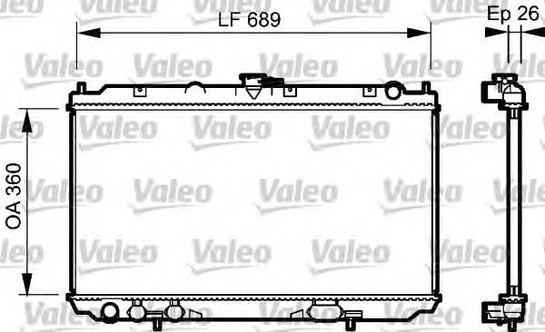 VALEO 734708 Радиатор, охлаждение двигателя