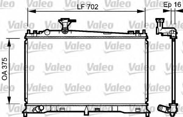 VALEO 735053 Радиатор, охлаждение двигателя