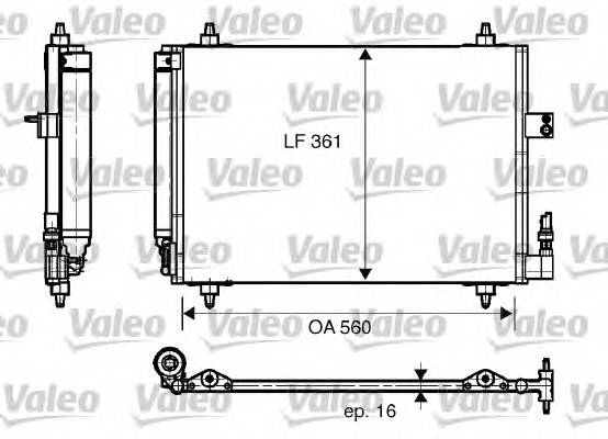 VALEO 817824 Конденсатор, кондиционер