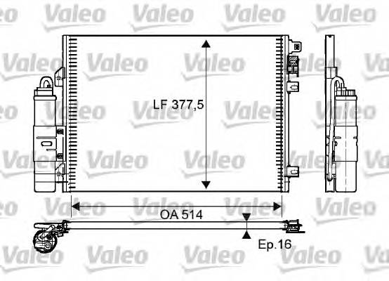 VALEO 814051 Конденсатор, кондиционер